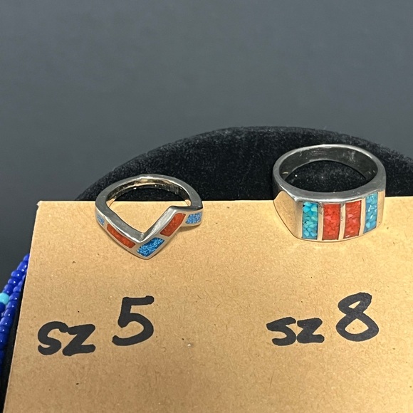 Turquoise and Silver Jewelry Lot - Picture 4 of 13